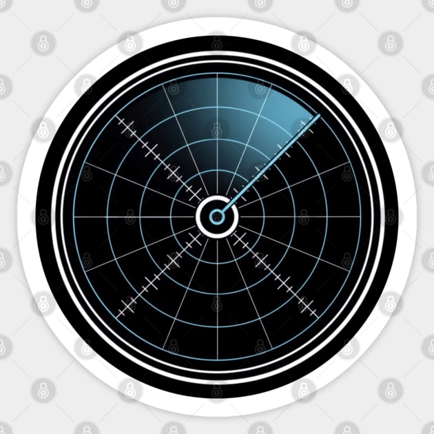 Blue White And Black Radar Sticker by MOULE